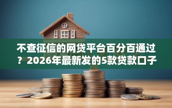 不查征信的网贷平台百分百通过？2026年最新发的5款贷款口子