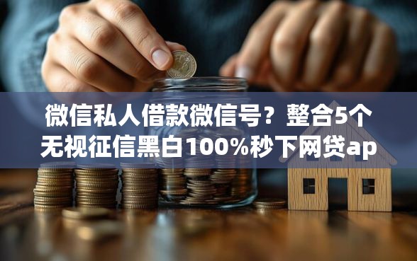 微信私人借款微信号？整合5个无视征信黑白100%秒下网贷app
