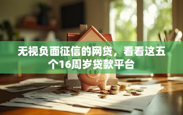 无视负面征信的网贷，看看这五个16周岁贷款平台