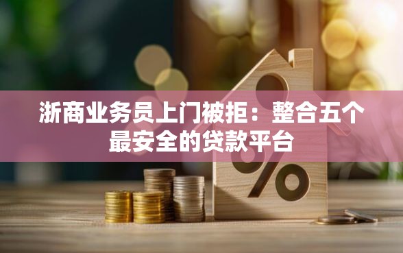 浙商业务员上门被拒：整合五个最安全的贷款平台