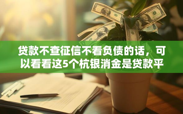 贷款不查征信不看负债的话，可以看看这5个杭银消金是贷款平台