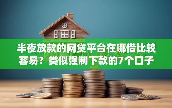 半夜放款的网贷平台在哪借比较容易？类似强制下款的7个口子参考