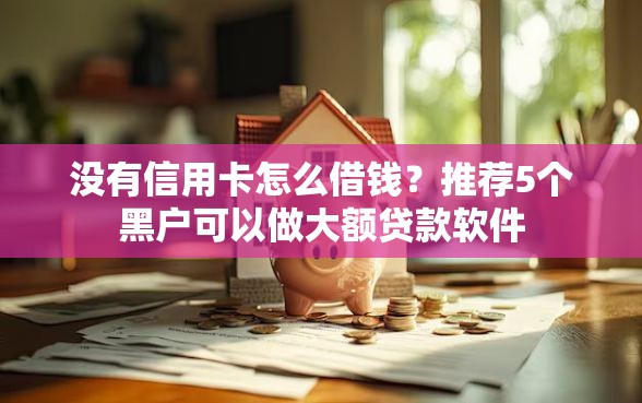 没有信用卡怎么借钱？推荐5个黑户可以做大额贷款软件