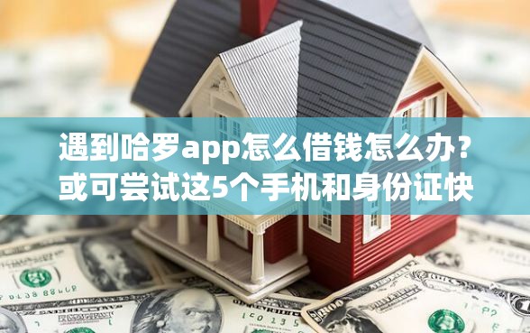 遇到哈罗app怎么借钱怎么办？或可尝试这5个手机和身份证快速借钱口子