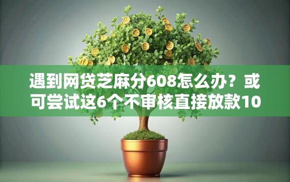遇到网贷芝麻分608怎么办？或可尝试这6个不审核直接放款1000的口子