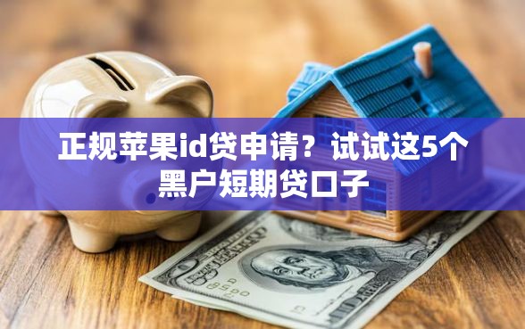 正规苹果id贷申请？试试这5个黑户短期贷口子