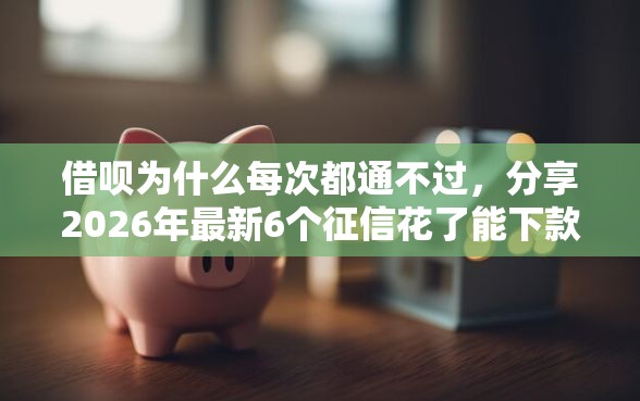 借呗为什么每次都通不过，分享2026年最新6个征信花了能下款的平台
