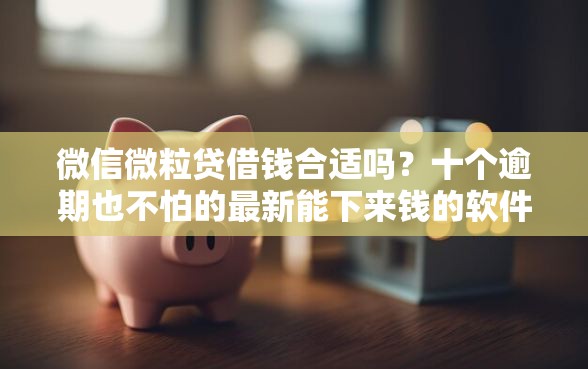 微信微粒贷借钱合适吗？十个逾期也不怕的最新能下来钱的软件