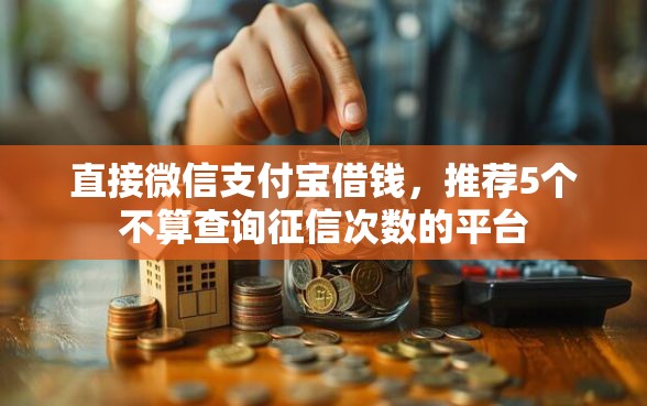 直接微信支付宝借钱，推荐5个不算查询征信次数的平台