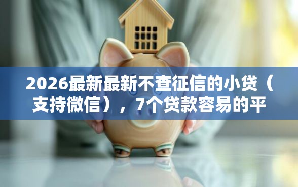 2026最新最新不查征信的小贷（支持微信），7个贷款容易的平台无私分享