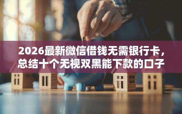2026最新微信借钱无需银行卡，总结十个无视双黑能下款的口子！