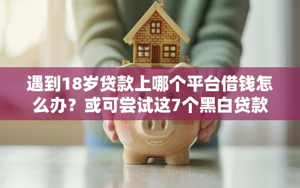 遇到18岁贷款上哪个平台借钱怎么办？或可尝试这7个黑白贷款不是高炮的平台