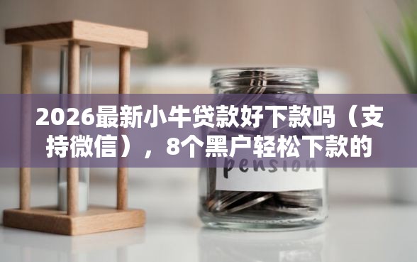2026最新小牛贷款好下款吗（支持微信），8个黑户轻松下款的口子无私分享
