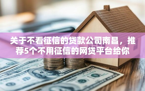 关于不看征信的贷款公司南昌，推荐5个不用征信的网贷平台给你
