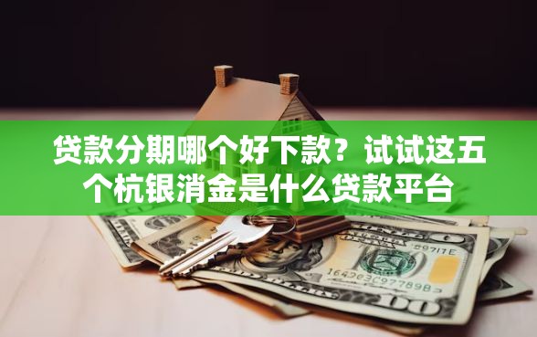 贷款分期哪个好下款？试试这五个杭银消金是什么贷款平台