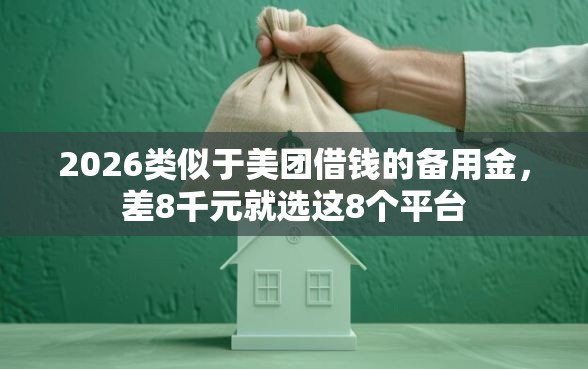 2026类似于美团借钱的备用金，差8千元就选这8个平台