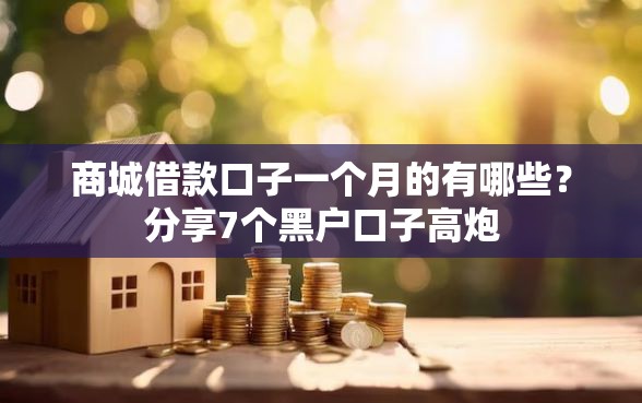 商城借款口子一个月的有哪些？分享7个黑户口子高炮