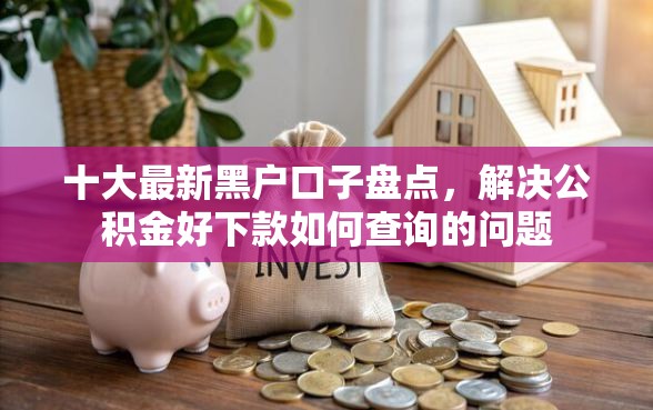 十大最新黑户口子盘点，解决公积金好下款如何查询的问题