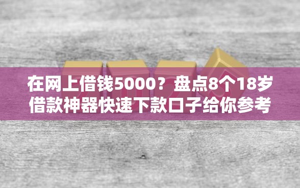 在网上借钱5000？盘点8个18岁借款神器快速下款口子给你参考