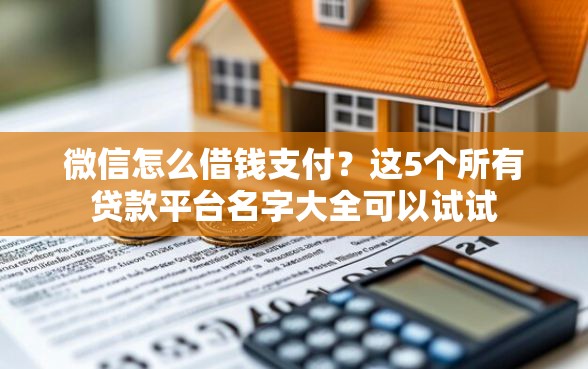 微信怎么借钱支付？这5个所有贷款平台名字大全可以试试
