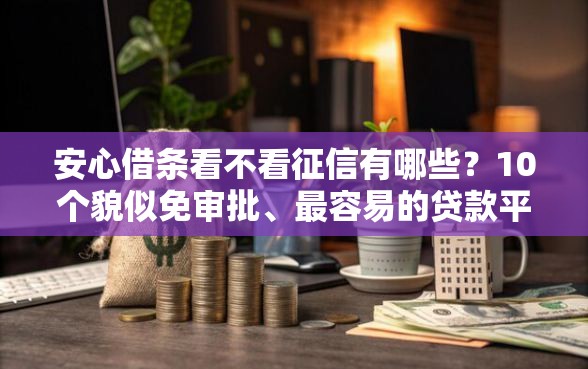 安心借条看不看征信有哪些？10个貌似免审批、最容易的贷款平台合集