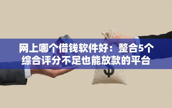网上哪个借钱软件好：整合5个综合评分不足也能放款的平台