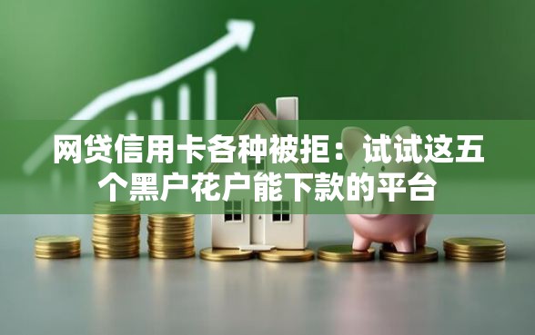 网贷信用卡各种被拒：试试这五个黑户花户能下款的平台