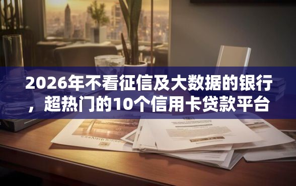 2026年不看征信及大数据的银行，超热门的10个信用卡贷款平台推荐