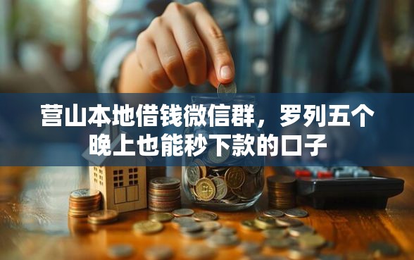营山本地借钱微信群，罗列五个晚上也能秒下款的口子
