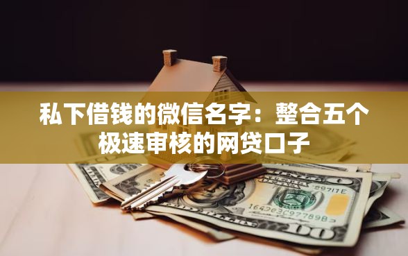 私下借钱的微信名字：整合五个极速审核的网贷口子