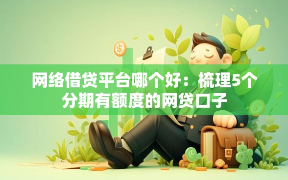 网络借贷平台哪个好：梳理5个分期有额度的网贷口子
