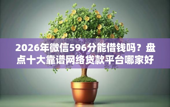 2026年微信596分能借钱吗？盘点十大靠谱网络贷款平台哪家好