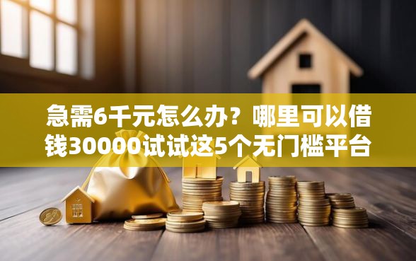 急需6千元怎么办？哪里可以借钱30000试试这5个无门槛平台