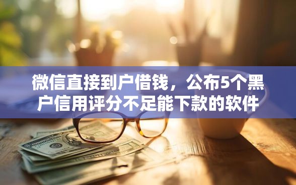 微信直接到户借钱，公布5个黑户信用评分不足能下款的软件