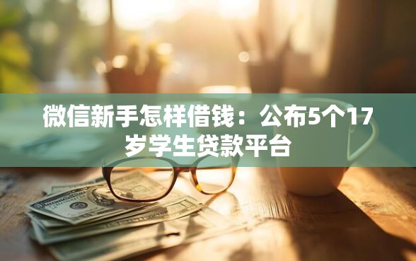 微信新手怎样借钱：公布5个17岁学生贷款平台