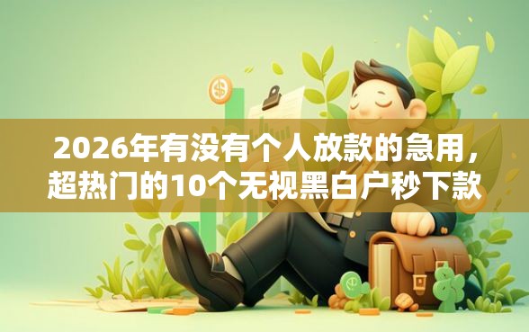 2026年有没有个人放款的急用，超热门的10个无视黑白户秒下款口子软件推荐