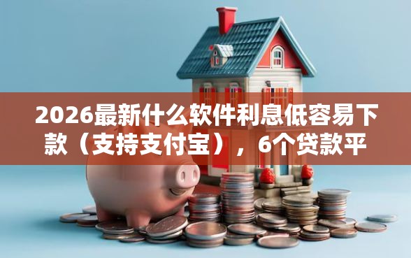 2026最新什么软件利息低容易下款（支持支付宝），6个贷款平台利息低好通过无私分享