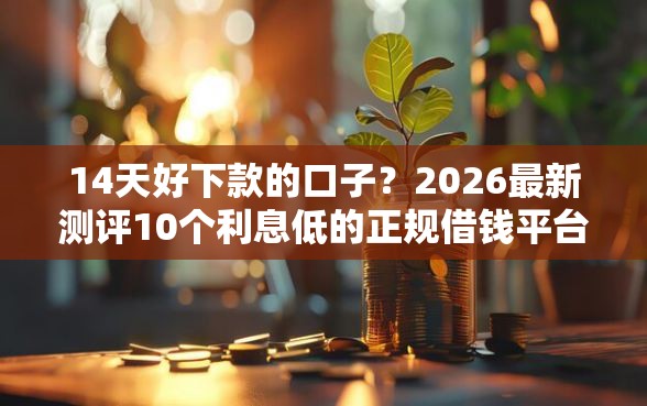 14天好下款的口子？2026最新测评10个利息低的正规借钱平台