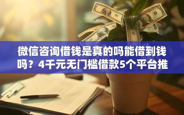 微信咨询借钱是真的吗能借到钱吗？4千元无门槛借款5个平台推荐
