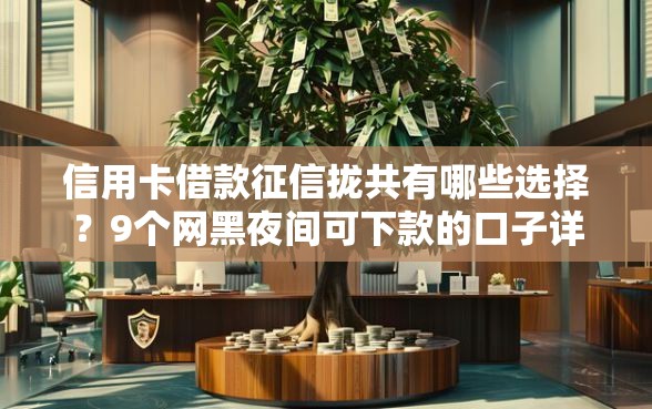信用卡借款征信拢共有哪些选择？9个网黑夜间可下款的口子详解