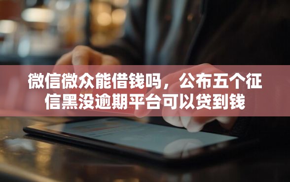 微信微众能借钱吗，公布五个征信黑没逾期平台可以贷到钱