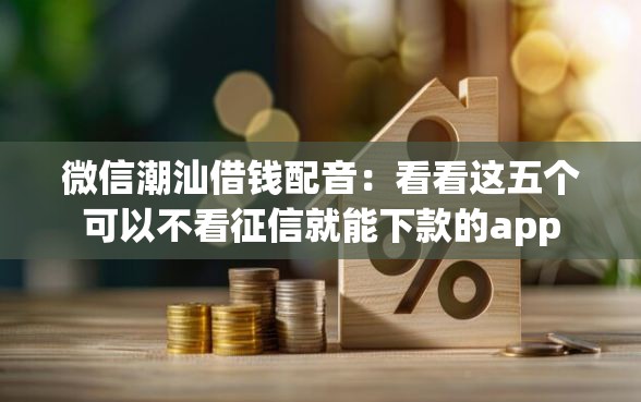微信潮汕借钱配音：看看这五个可以不看征信就能下款的app