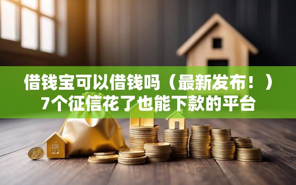 借钱宝可以借钱吗（最新发布！）7个征信花了也能下款的平台