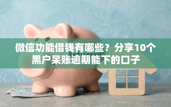 微信功能借钱有哪些？分享10个黑户呆账逾期能下的口子