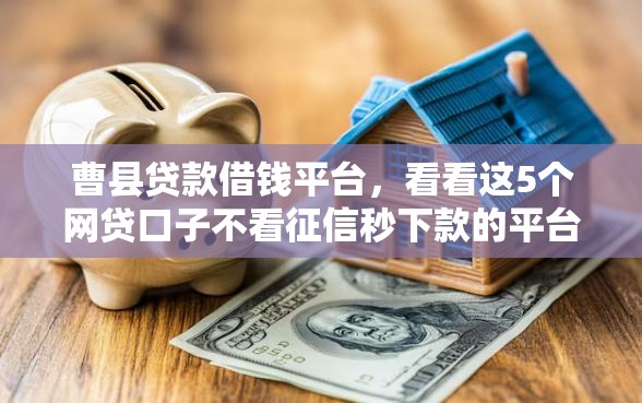 曹县贷款借钱平台，看看这5个网贷口子不看征信秒下款的平台