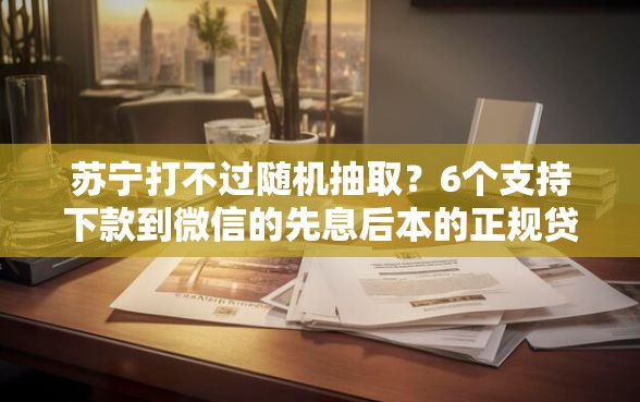 苏宁打不过随机抽取？6个支持下款到微信的先息后本的正规贷款平台