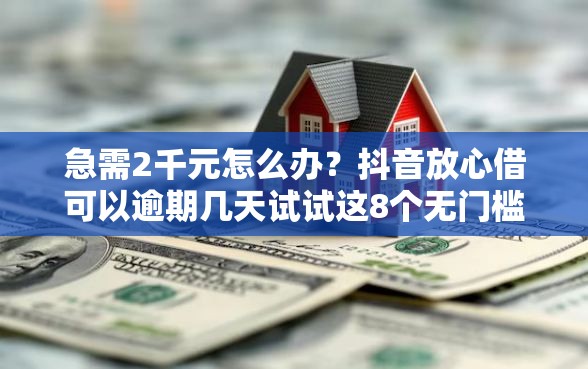 急需2千元怎么办？抖音放心借可以逾期几天试试这8个无门槛平台