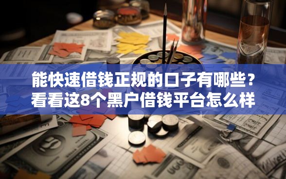能快速借钱正规的口子有哪些?看看这8个黑户借钱平台怎么样 能快速借钱正规的口子有哪些?看看这8个黑户借钱平台怎么样