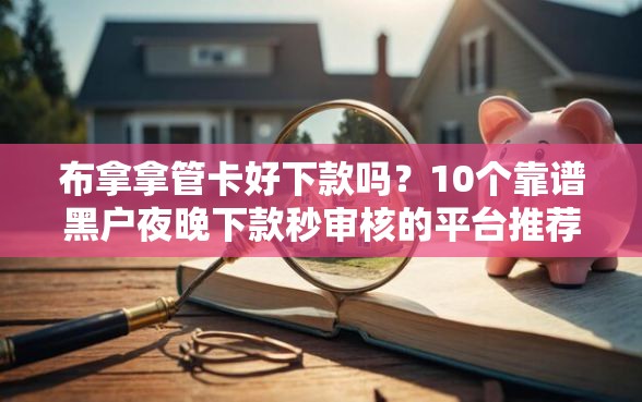 布拿拿管卡好下款吗？10个靠谱黑户夜晚下款秒审核的平台推荐