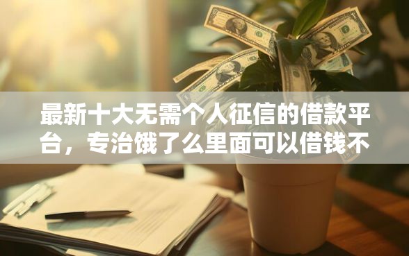 最新十大无需个人征信的借款平台，专治饿了么里面可以借钱不